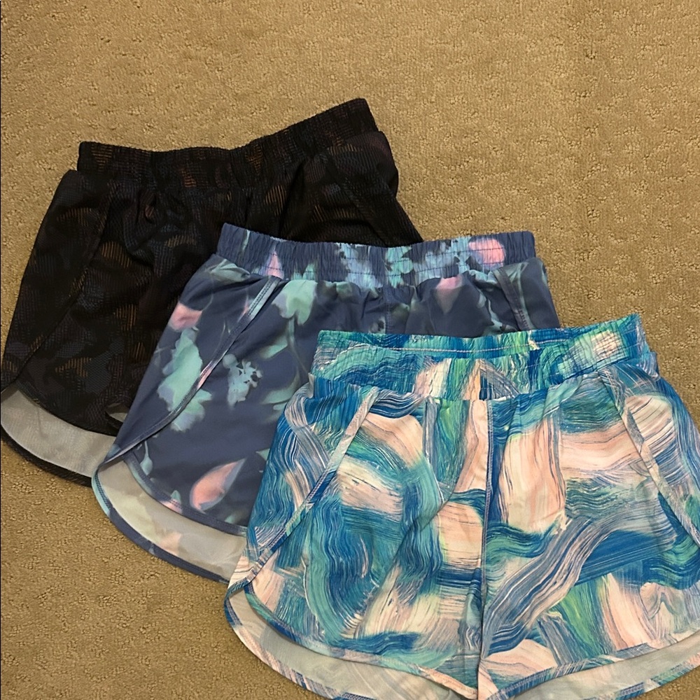 All in Motion Girl’s Athletic Shorts - Black, Blue, Pink (3 pair)